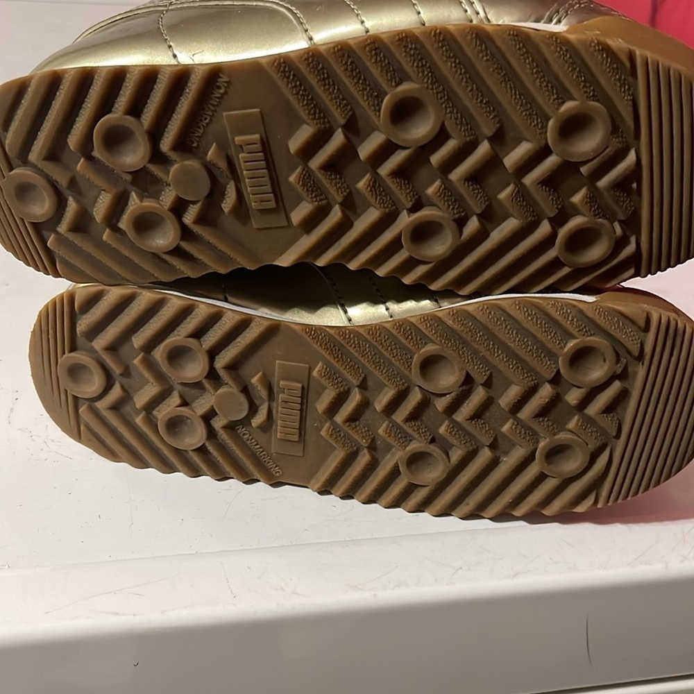 Metallic Gold Sneakers - Picture 3 of 3